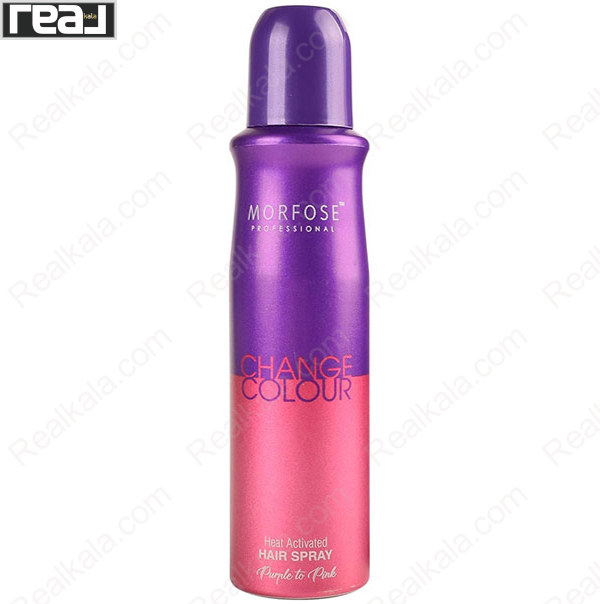 تصویر  اسپری حرارتی تغییر رنگ مو بنفش و صورتی مورفوس Morfose Change Color Spray Purple To Pink 150ml