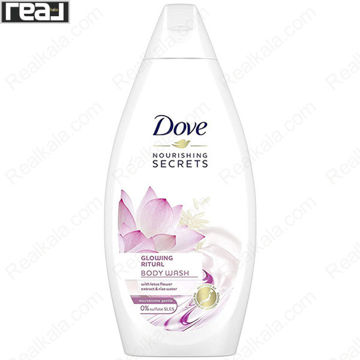 تصویر  شامپو بدن داو عصاره گل لوتوس و آب برنج Dove Body Wash With Lotus Flower Extract & Rice Water 500ml