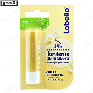 تصویر  بالم لب وانیلی لابلو 24 ساعته Labello Butter Cream Vanilla 24h