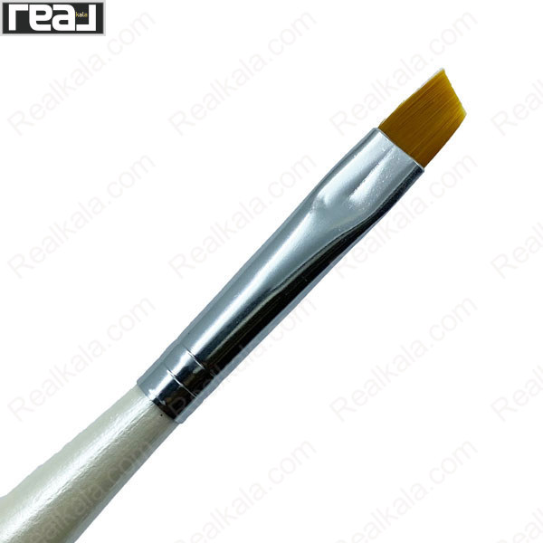 تصویر  قلم موی آرایشی سر کج مناسب طراحی و هاشور ابرو سایز 8