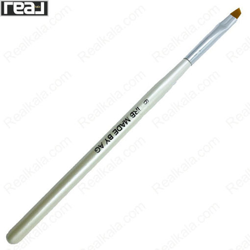قلم موی آرایشی سر کج مناسب طراحی و هاشور ابرو سایز 6
