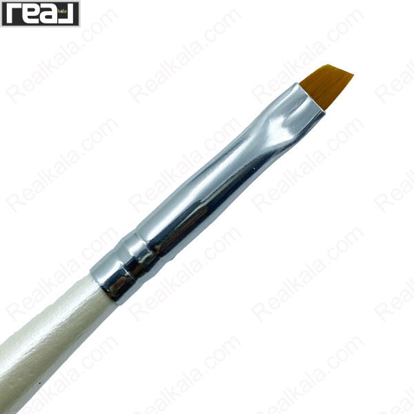 تصویر  قلم موی آرایشی سر کج مناسب طراحی و هاشور ابرو سایز 4