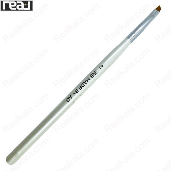 تصویر  قلم موی آرایشی سر کج مناسب طراحی و هاشور ابرو سایز 2