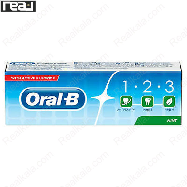 تصویر  خمیر دندان اورال بی سری 1.2.3 Oral-B Toothpaste Mint 100ml