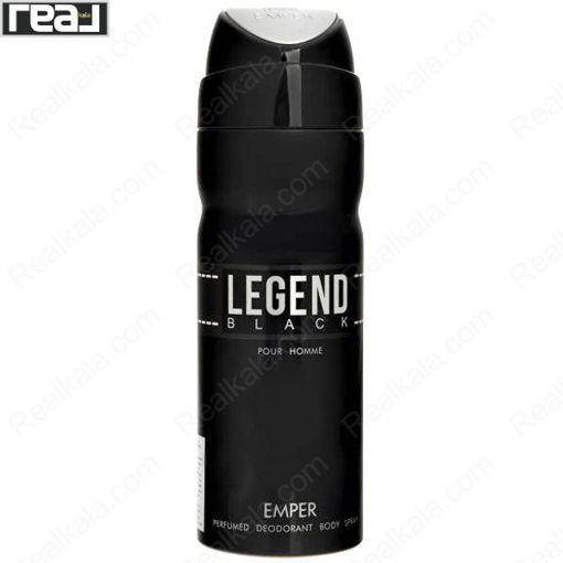 اسپری مردانه امپر مدل لجند مشکی Emper Black Legend Spray For Men