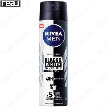 تصویر  اسپری مردانه نیوا بلک اند وایت اینویزیبل اورجینال 5 در 1 Nivea Black & White Invisible Orginal Spray 48h 150ml