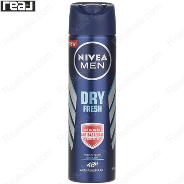 تصویر  اسپری مردانه نیوا درای فرش آنتی باکتریال Nivea Dry Fresh Anti Bacterial Spray 48h 150ml