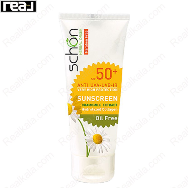 تصویر  کرم ضد آفتاب شون فاقد چربی بدون رنگ Schon Sunscreen Cream SPF50 For Oily Skins