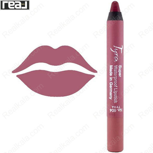 رژ لب مدادی تایرا شماره 604 Tyra Super Waterproof Lipstick