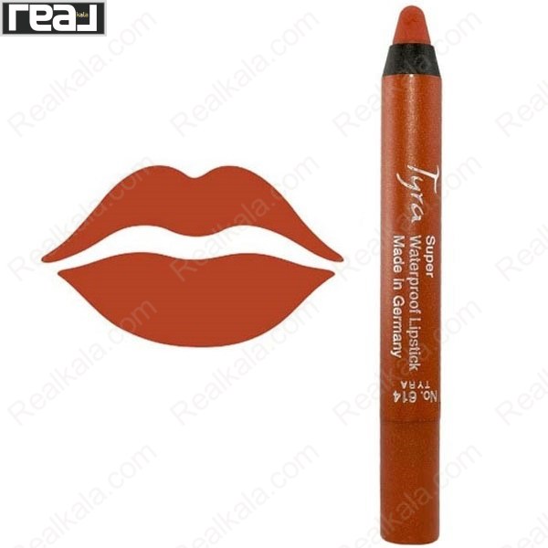 تصویر  رژ لب مدادی تایرا شماره 614 Tyra Super Waterproof Lipstick