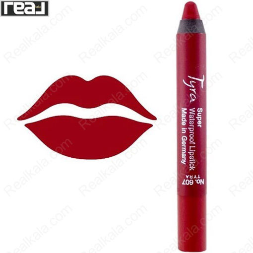 رژ لب مدادی تایرا شماره 607 Tyra Super Waterproof Lipstick