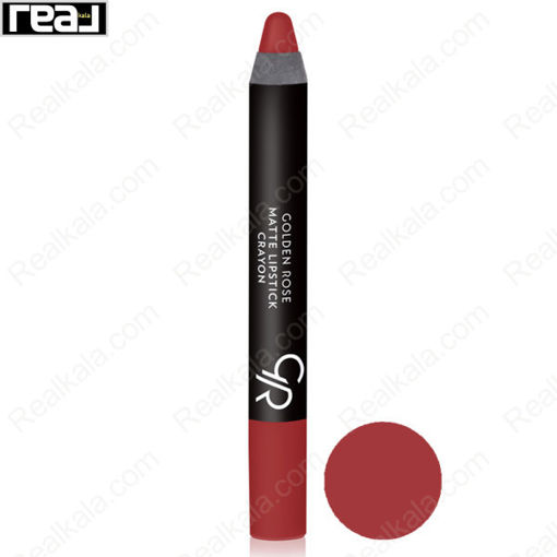 رژ لب مدادی مات گلدن رز شماره 09 Golden Rose Matte Lipstick Crayon