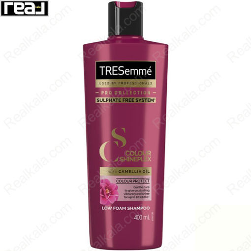شامپو فاقد سولفات ترزمه مخصوص موهای رنگ شده حاوی روغن کاملیا TRESemme Colour Shineplex Shampoo 400ml