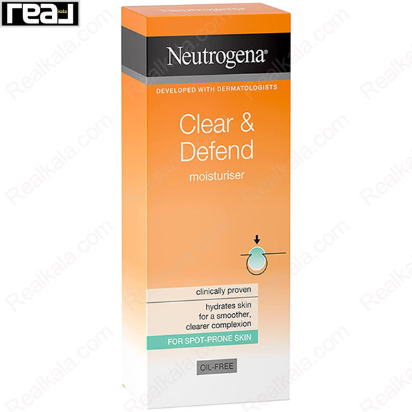 کرم مرطوب کننده ضد جوش نوتروژینا Neutrogena Clear & Defend Moisturiser
