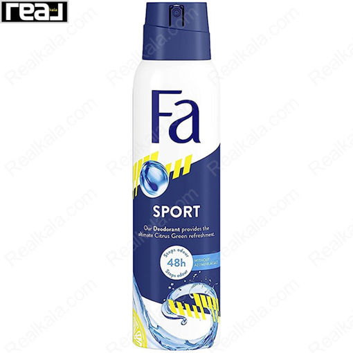 اسپری بدن خوشبو کننده فا مدل اسپرت مردانه Fa Sport Deodorant Spray 48h