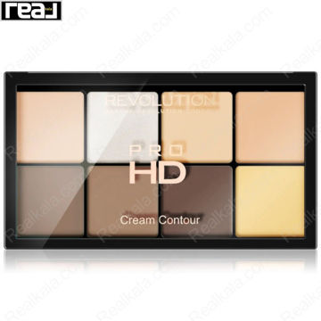 پالت کانتور کرمی 8 رنگ رولوشن رنگ فیر Revolution Ultra Pro HD Cream Contour Palette Fair