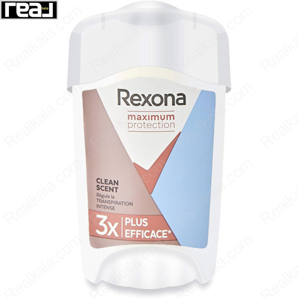 مام ضد تعریق کرمی رکسونا مدل کلین سکنت Rexona Maximum Protection Cream Clean Scent