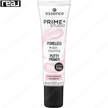 پرایمر بدون سیلیکون و مات کننده پوست اسنس Essence Prime+Studio Poreless + Skin Blurring Putty Primer