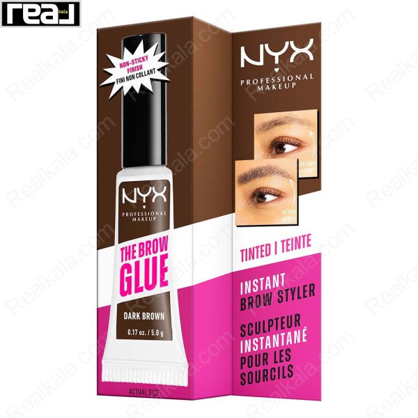 چسب لیفت ابرو نیکس رنگ قهوه ای تیره NYX Professional Makeup The Brow Glue 04 Dark Brown