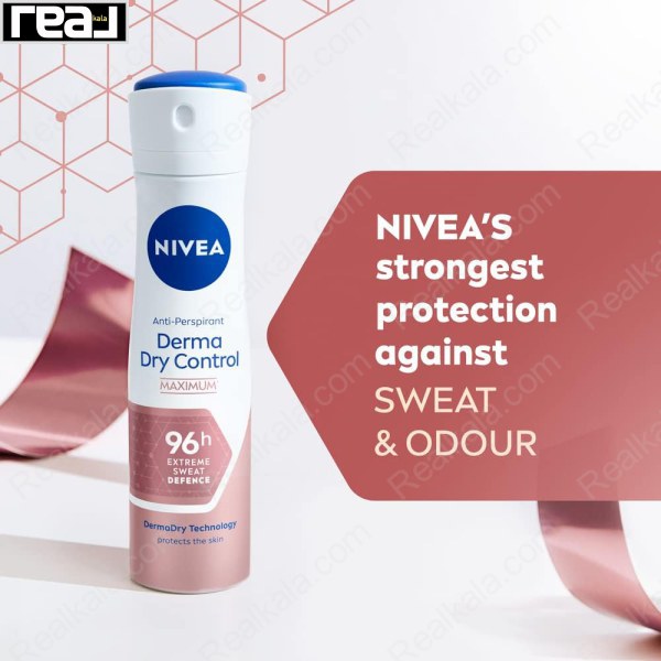 اسپری زنانه نیوا مدل درما درای کنترل Nivea Derma Dry Control Spray 150ml