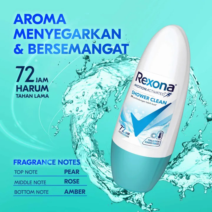مام رول رکسونا زنانه شاور کلین Rexona Roll On Deodorant Shower Clean