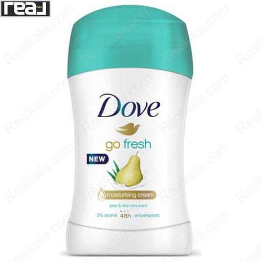 مام صابونی ضد تعریق داو مدل گو فرش عصاره آلوئه ورا و گلابی Dove Stick Deodorant go fresh 40gr