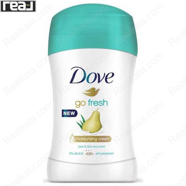 استیک ضد تعریق زنانه داو Go Fresh با کرم مرطوب‌کننده و رایحه تازه گلابی و آلوئه ورا و محافظت 48 ساعته