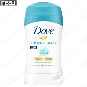استیک ضد تعریق زنانه داو Mineral Touch با کرم مرطوب‌کننده و مواد معدنی دریای مرده و محافظت 48 ساعته