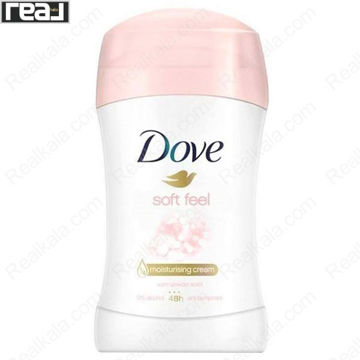 استیک ضد تعریق زنانه داو Soft Feel با کرم مرطوب‌کننده و رایحه Warm Powder و محافظت 48 ساعته بدون الکل