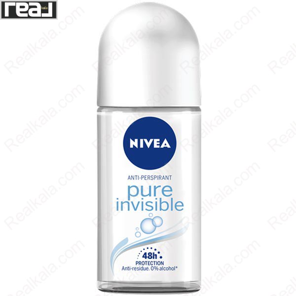 تصویر  مام رول ضد تعریق زنانه نیوا مدل پیور اینویزیبل Nivea Pure Invisible Roll On Deodorant