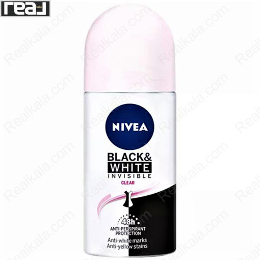مام رول ضد تعریق زنانه نیوا بلک اند وایت کلیر Nivea Women Black & White Clear Roll On Deodorant