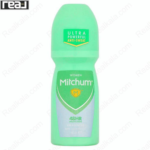 مام رول ضد تعریق زنانه میچام مدل آنسکنتد (بدون بو) Mitchum Unscented Deodorant Roll On 100ml