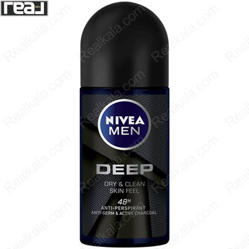 مام رول ضد تعریق مردانه نیوا دیپ درای اند کلین Nivea Men Deep Dry & Clean Roll On Deodorant