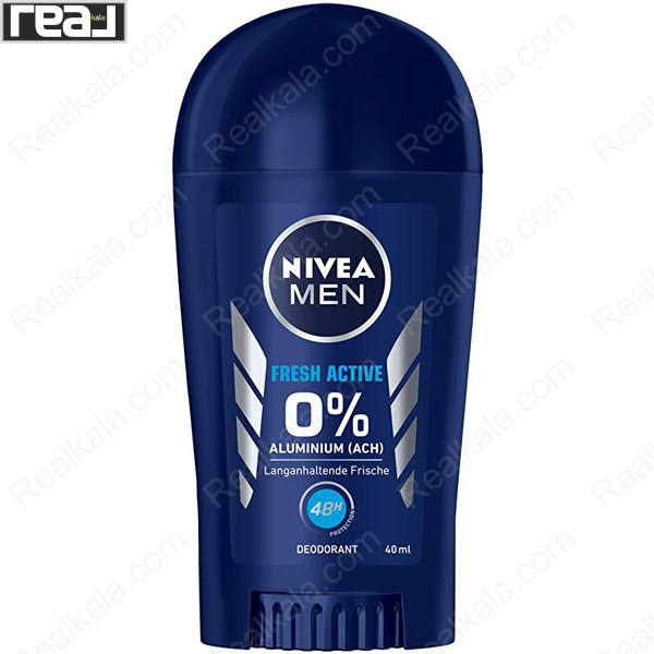 استیک دئودورانت نیوا Fresh Active مردانه با محافظت 48 ساعته و بدون آلومینیوم با حس تازگی طولانی