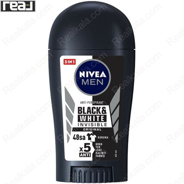 استیک ضد تعریق نیوا Black & White Invisible Original مردانه با محافظت 48 ساعته و جلوگیری از لکه لباس