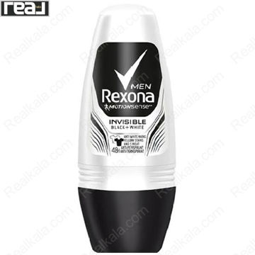 تصویر  مام رول رکسونا مردانه اینویزیبل درای بلک اند وایت Rexona Roll On Deodorant Black+White