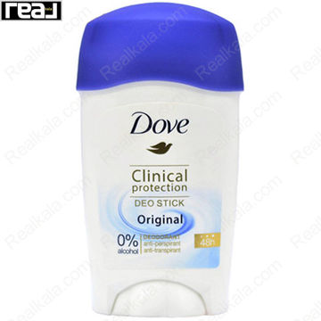 مام ضد تعریق Dove مدل Clinical Protection Deo Stick با رایحه Original و محافظت 48 ساعته بدون الکل