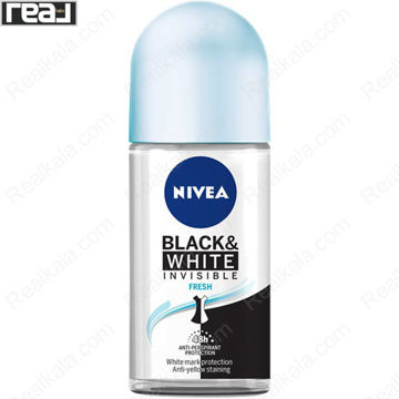 تصویر  مام رول ضد تعریق زنانه نیوا بلک اند وایت فرش (آبی) Nivea Black & White Fresh Roll On Deodorant