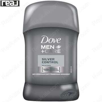 مام استیک ضد تعریق مردانه داو MEN+CARE Silver Control با محافظت 48 ساعته و فرمول 0 درصد الکل