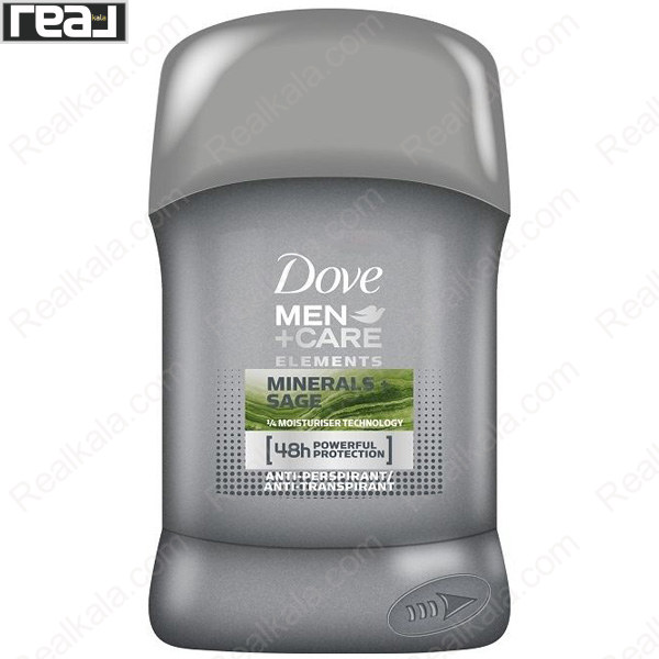 مام استیک ضد تعریق مردانه داو MEN+CARE Elements Minerals Sage با محافظت 48 ساعته
