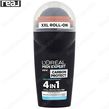 تصویر  دئودورانت رولی (مام) لورال مدل کربن پروتکت 4 در 1 Loreal Men Expert Carbon Protect Deodorant Roll-On 48h