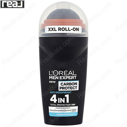 دئودورانت رولی (مام) لورال مدل کربن پروتکت 4 در 1 Loreal Men Expert Carbon Protect Deodorant Roll-On 48h