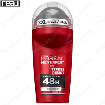 تصویر  دئودورانت رولی (مام) لورال مدل استرس رزیست Loreal Men Expert Stress Resist Roll-On 48h