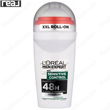 تصویر  دئودورانت رولی (مام) لورال مدل سنستیو کنترل Loreal Men Expert Sensitive Control Deodorant Roll-On 48h