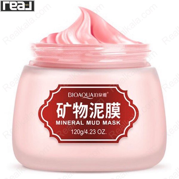 ماسک صورت BIOAQUA Mineral Mud Mask با بافت کرمی صورتی