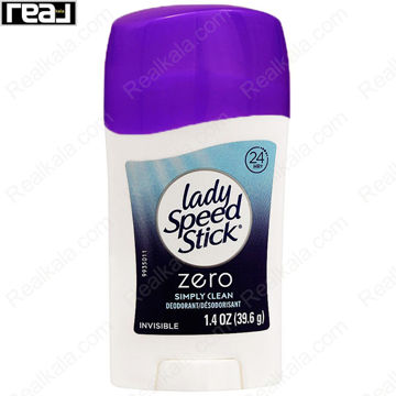 دئودورانت زنانه لیدی اسپید استیک Zero Simply Clean با محافظت 24 ساعته و فرمول بدون آلومینیوم