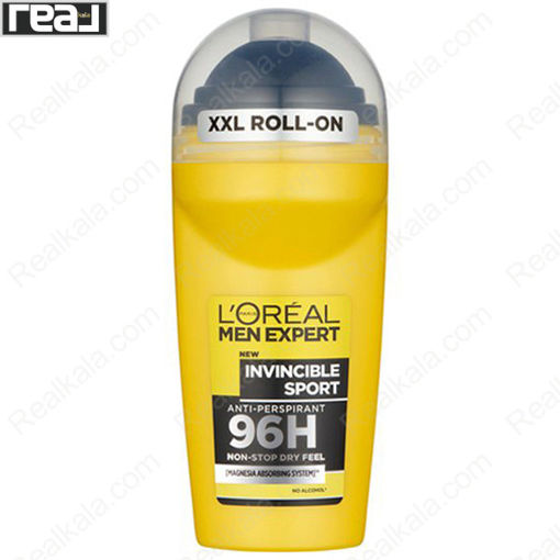 دئودورانت رولی (مام) لورال مدل اینوینسیبل اسپرت Loreal Men Expert Invincible Sport Deodorant Roll-On 96h
