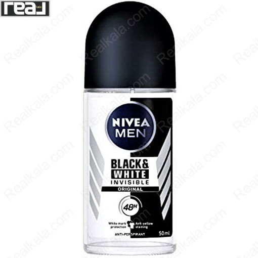 مام رول ضد تعریق مردانه نیوا اینویزیبل بلک اند وایت اورجینال Nivea Invisible Original Black & White Roll On Deodorant