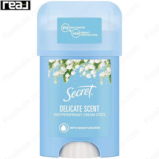 ضد تعریق سکرت کرمی رایحه گل زنبق دره Secret Antiperspirant Cream Delicate Scent 40g