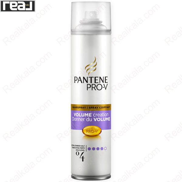 اسپری مو پنتن Pro‑V Volume Creation حجم 250ml مناسب  برای ایجاد حجم بیشتر در مو و تثبیت مدل مو